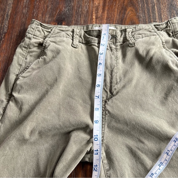 PAIGE Green Sage Wide Leg Pants 26 acid wash slant pockets Army Green Ankle Crop - Picture 4 of 16